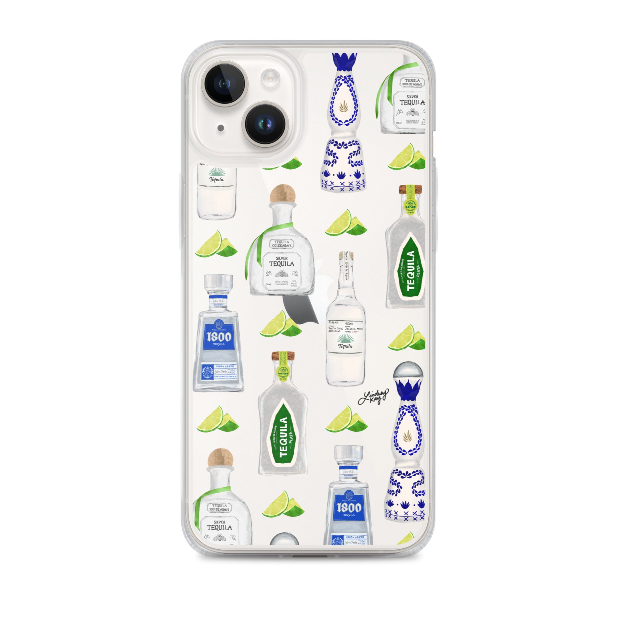 Ilustración de botellas de tequila - Funda transparente para iPhone®